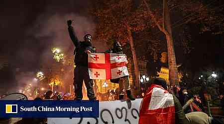 Third night of protests after Georgia suspends EU talks