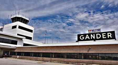 Gander has an international airport but not enough taxis for visitors