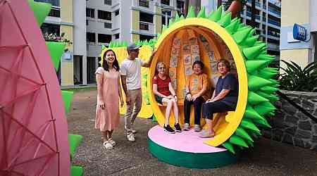 Colossal durians and satay skewers: Neighbourhoods serve up a feast with art installations in community-driven initiative