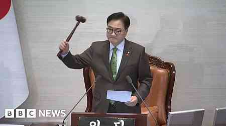 Watch: Moment South Korean lawmakers vote to impeach President Yoon