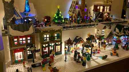 Lego sets bring a multigenerational flavour to Christmas village displays