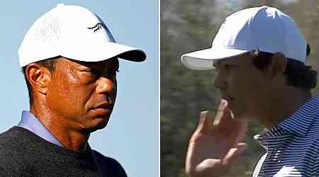 Tiger Woods given order by son Charlie on course as caddie intervenes with remark