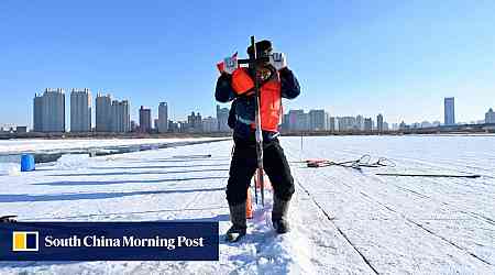 Harbin river ice cutters feel the heat as warm autumn affects their bottom line