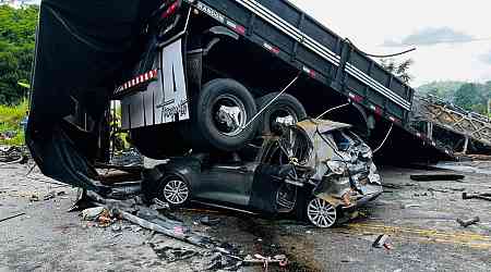 At least 32 people killed as bus and truck collide in Brazil