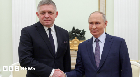 Slovakia's Robert Fico meets Vladimir Putin in surprise Moscow visit