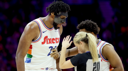  76ers star Joel Embiid ejected in ironic fashion after arguing offensive foul on flopping Victor Wembanyama 