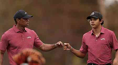 Tiger Woods and son Charlie claim new record despite being left heartbroken on the course