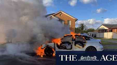 Man in his 30s shot dead in western Sydney, car set ablaze