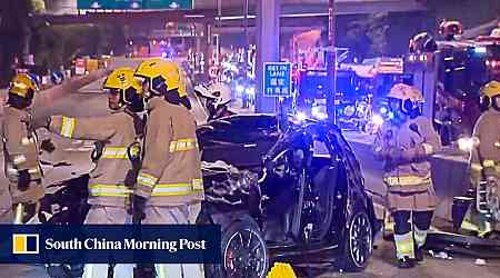 Hong Kong taxi driver arrested after 3 die in horror road crash