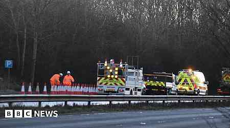 Baby dies after Grantham A1 crash in icy conditions