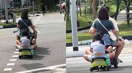 Family of 4 spotted riding mobility scooter in Woodlands triggers safety concerns 