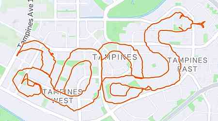 Runner in Tampines wows internet with snake-shaped route celebrating CNY