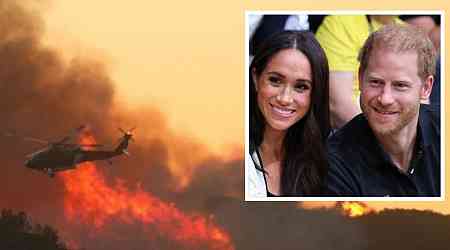 Harry, Meghan face evacuation in horror fires