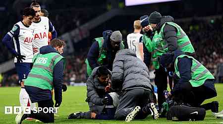 Rodrigo Bentancur: Tottenham midfielder taken off on stretcher after injury against Liverpool