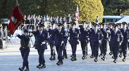 Metropolitan Police Department holds annual New Year parade in Tokyo