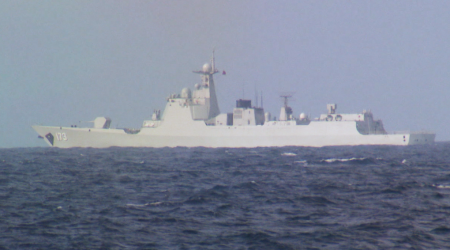 Multiple Chinese warships track Canadian HMCS Ottawa through the South China Sea 