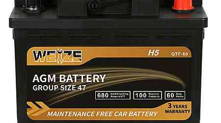 Weize Platinum AGM BCI Group 47-12v 60ah H5 Size 47 Automotive Battery $114 & More + Free Shipping