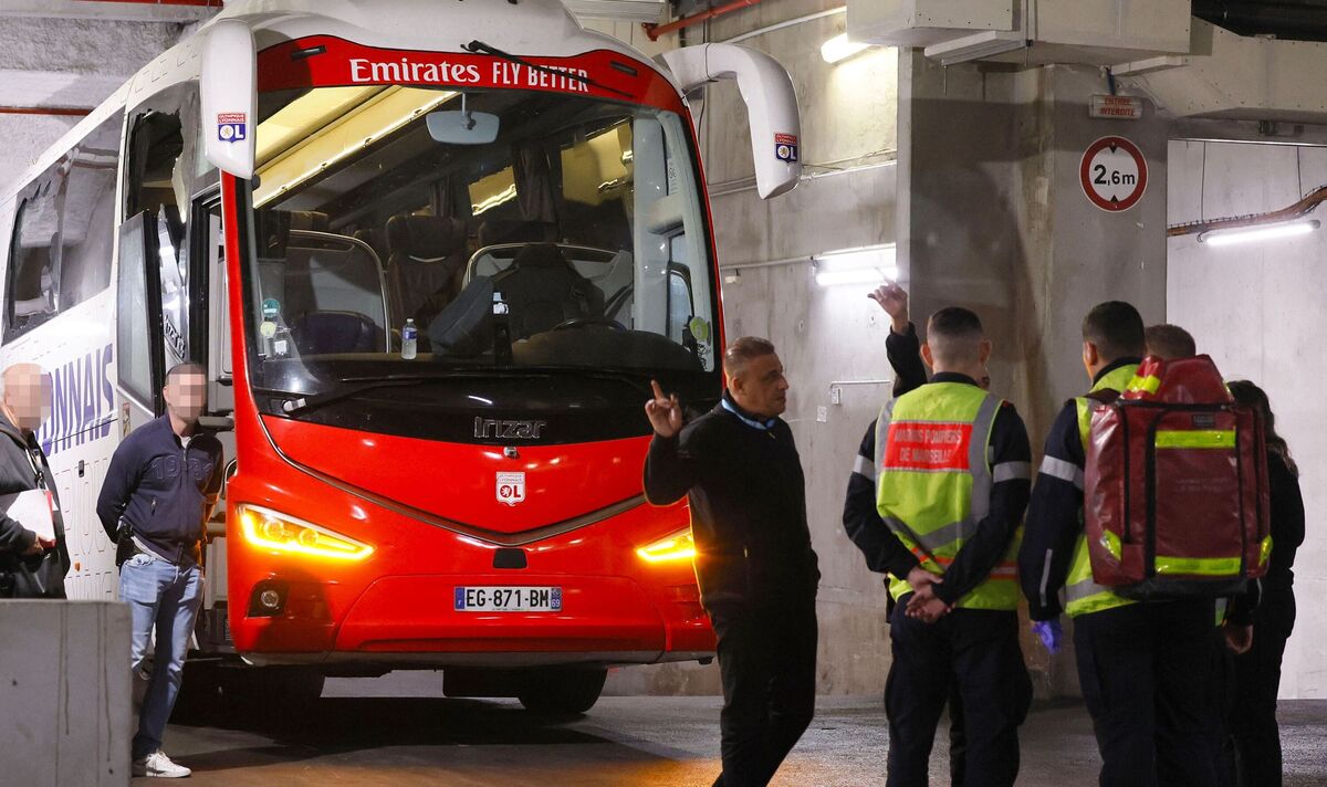 Lyon boss required 13 stitches to face in sickening injury after team bus ambushed