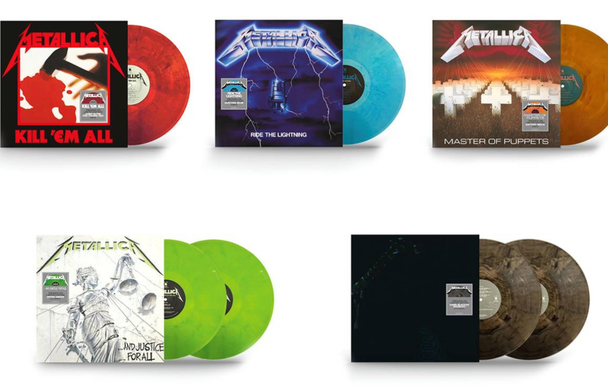 Metallica to re-release first five albums on limited coloured vinyl