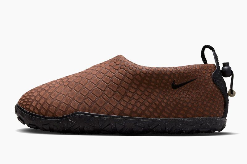 Faux Reptilian Slip-On Shoes - The Nike ACG Moc Premium in Cacao Wow is Textured (TrendHunter.com)