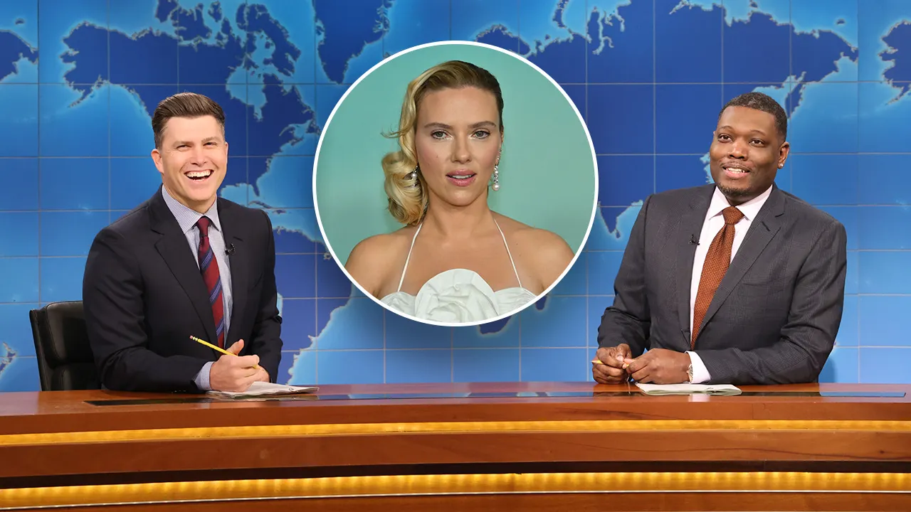 'SNL's' Colin Jost roasts wife Scarlett Johansson during merciless 'Weekend Update' joke swap