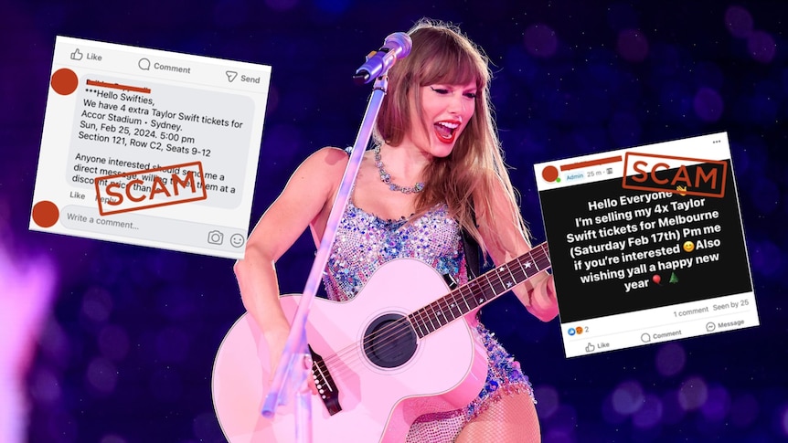 Australians lose $135,000 to fake ticketing scams ahead of Taylor Swift concerts in Melbourne and Sydney