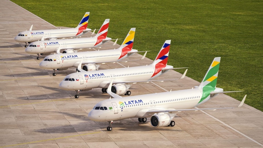 LATAM paints aircraft in flag colours of South American countries