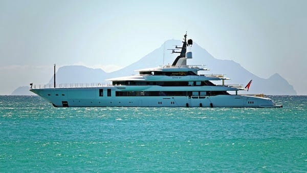 75 metre super yacht Infinite Jest in the Caribbean