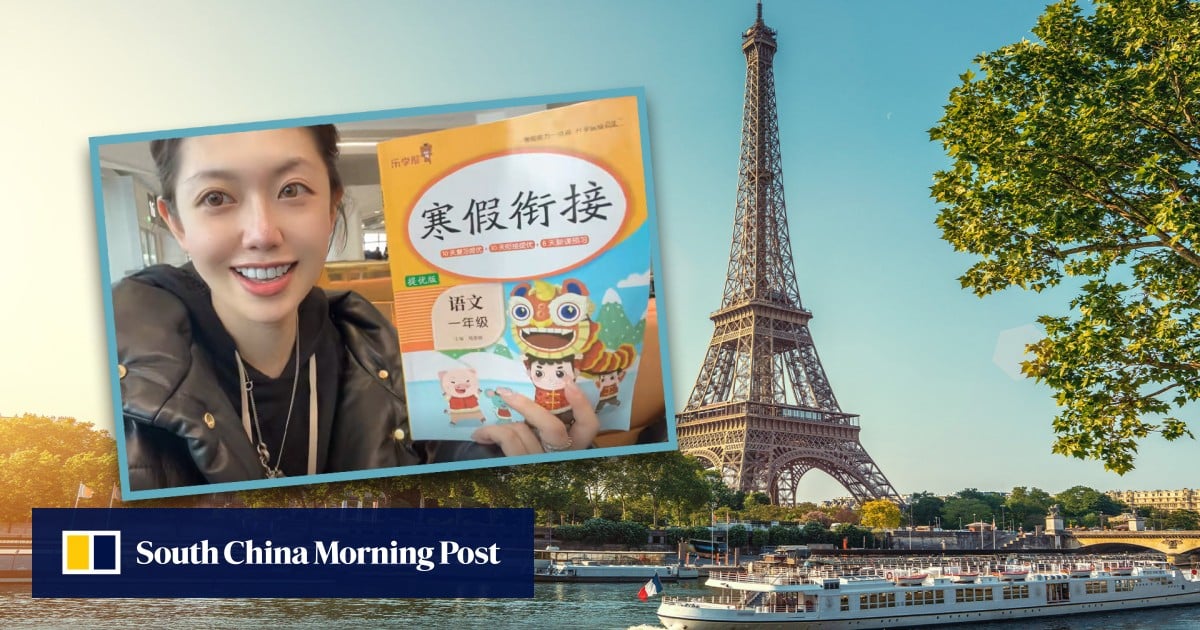 In the loo-vre: helpful Chinese tourist returns schoolbooks left in Paris cafe toilet by mainland student