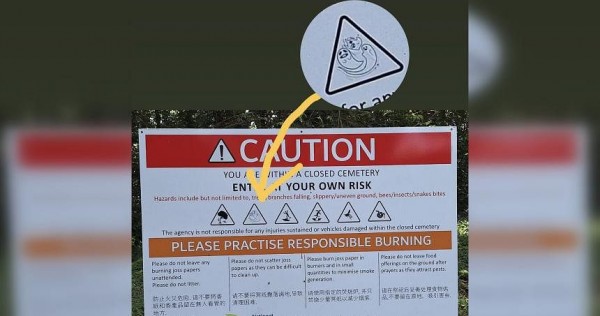 Is it a 'ghost'? Or is it a hoax? NEA says cemetery warning signs tampered with