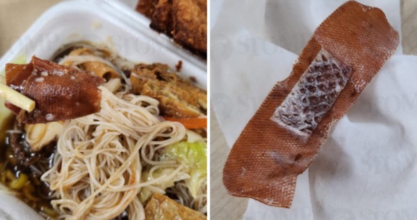 'It's totally disgusting': Diner finds plaster with blood stains in packet of vegetarian mee hoon