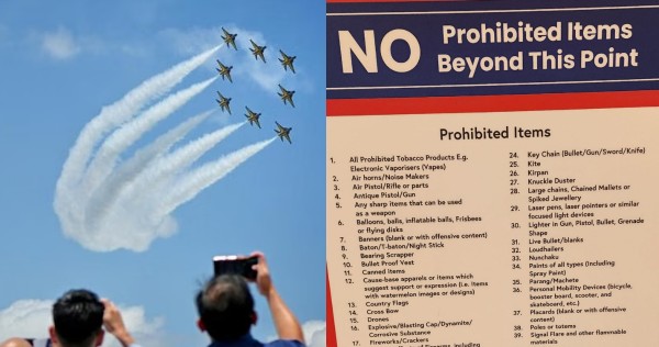 No balls, canned items or country flags: Visitor surprised by list of prohibited items at Singapore Airshow 