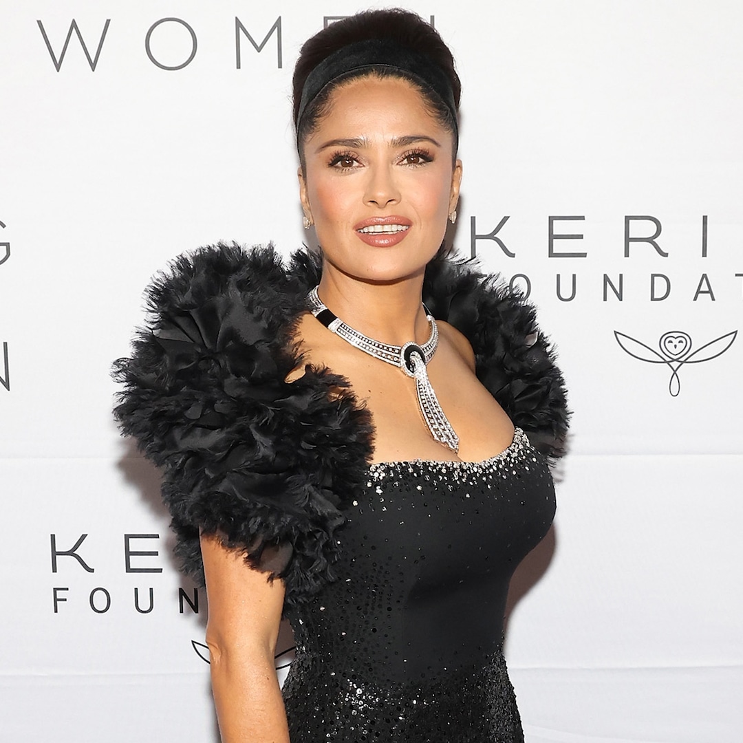  Salma Hayek Covers Her Gray Roots With This Unexpected Makeup Product 