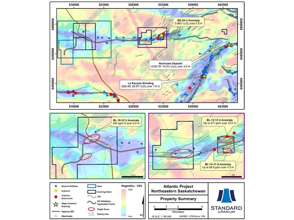 Standard Uranium Reaches Terms to Option Atlantic Project in Athabasca Basin