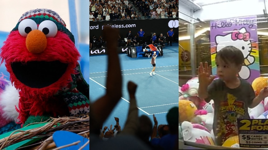 Weekly news quiz: Elmo goes viral, the Australian Open crowns its champions, and a boy gets stuck in a claw machine