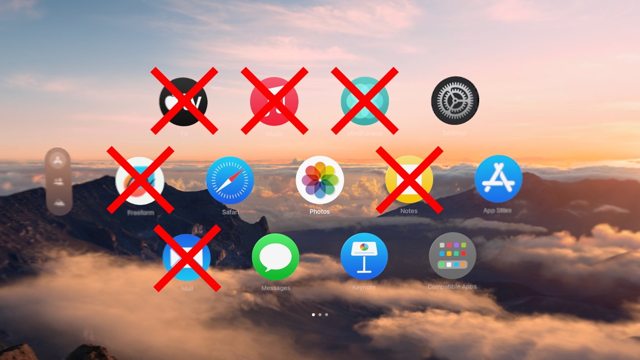 visionOS 1.1 includes the ability to delete most of the pre-installed apps