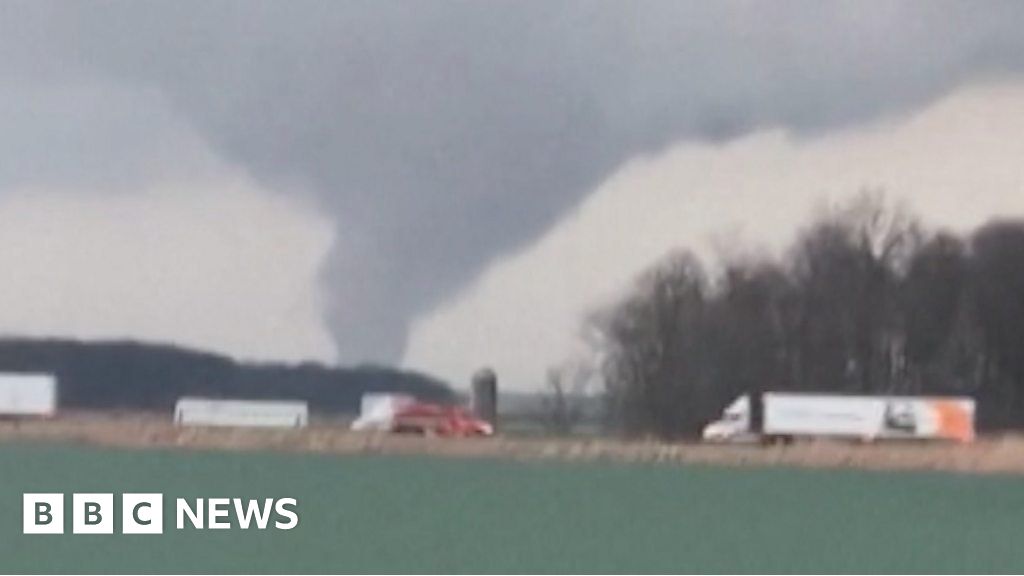 Tornadoes and funnel clouds hit US states