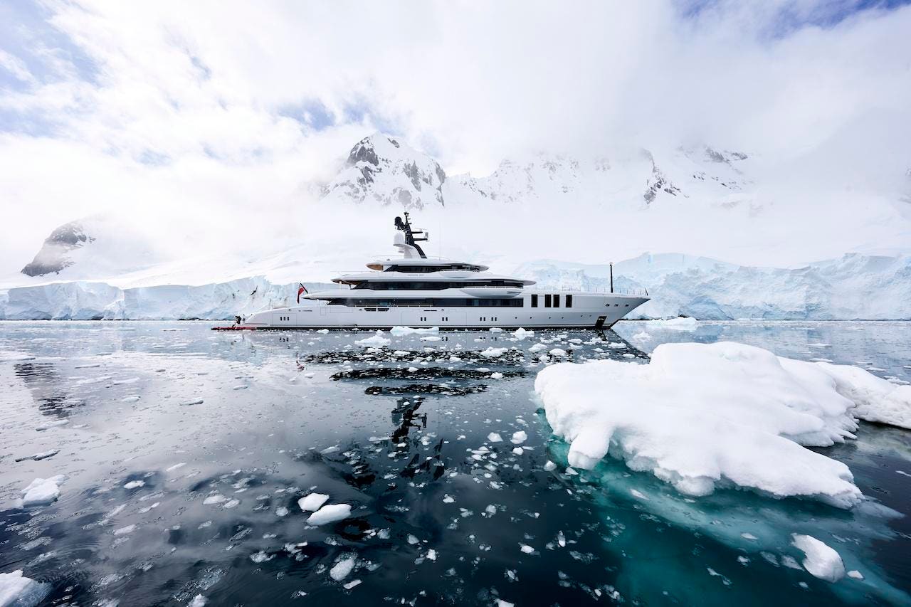 Newest Turquoise Superyacht Explores Antarctica On Maiden Voyage