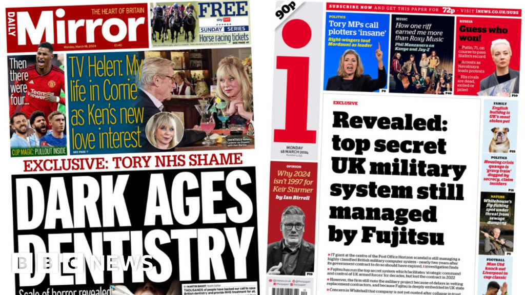 The Papers: 'PM allies rage at Penny' and 'Dark ages dentistry'
