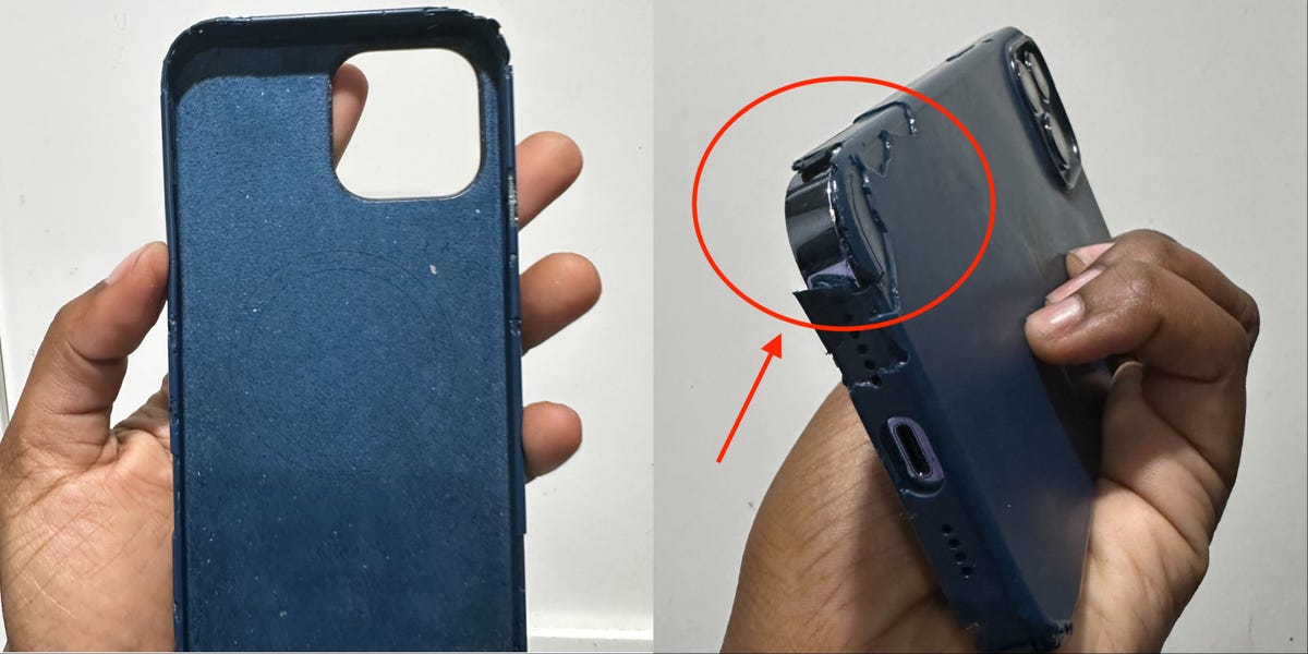 People are dragging Apple's Finewoven cases on social media, posting photos showing how bad they can look after months of use