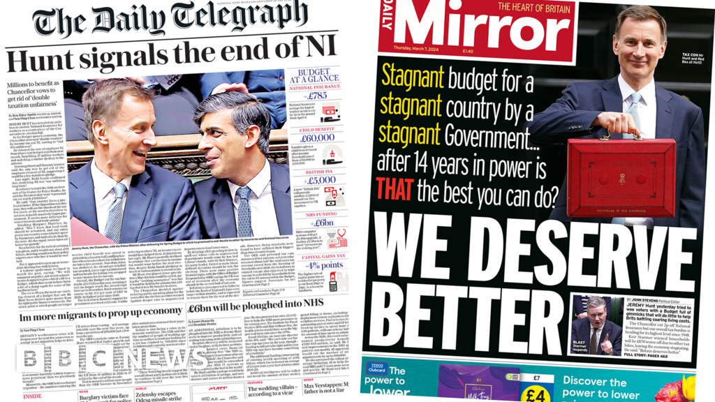 The Papers: Hunt cuts NI but is told 'Britain deserves better'