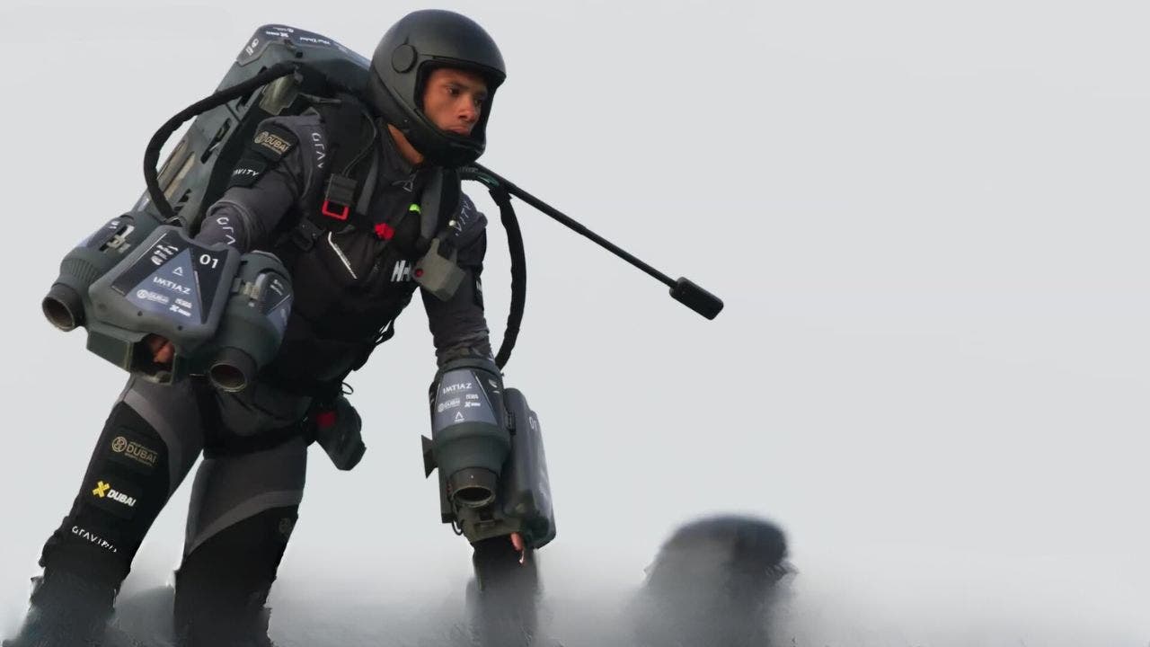 Jet suit racers dot skies as real-life Iron Man takes flight