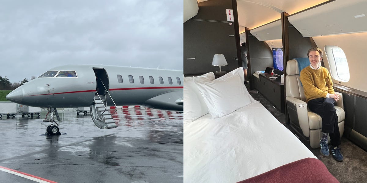 VistaJet, a private jet charter firm used by F1 drivers and popstars, launched a wellness program. See how the elite fly on its $75 million Global 7500.