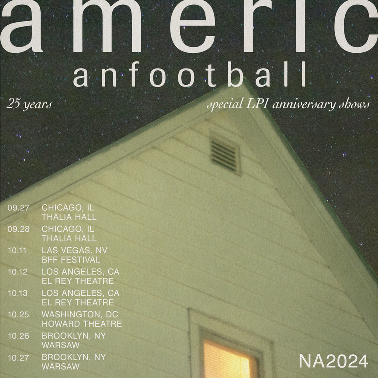 American Football Announce LP1 25th Anniversary Shows