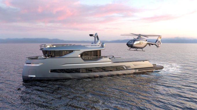 This New Yacht Will Be the Only 92-Footer That Can Accommodate Large Choppers