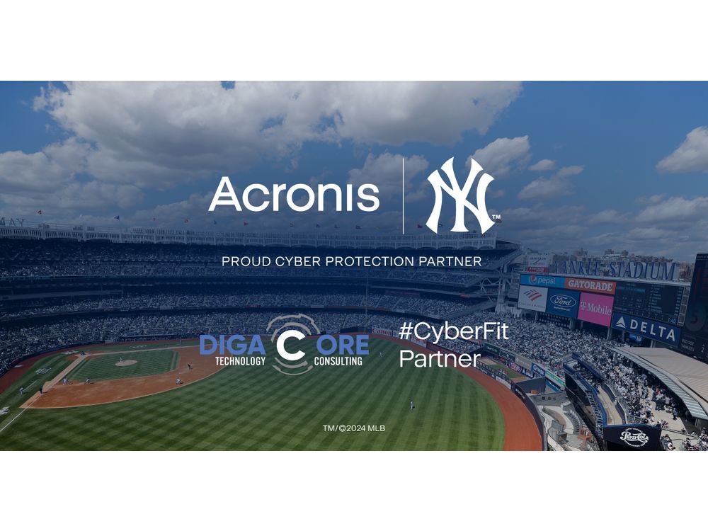 Acronis Announces #TeamUp Partnership with Digacore and the New York Yankees