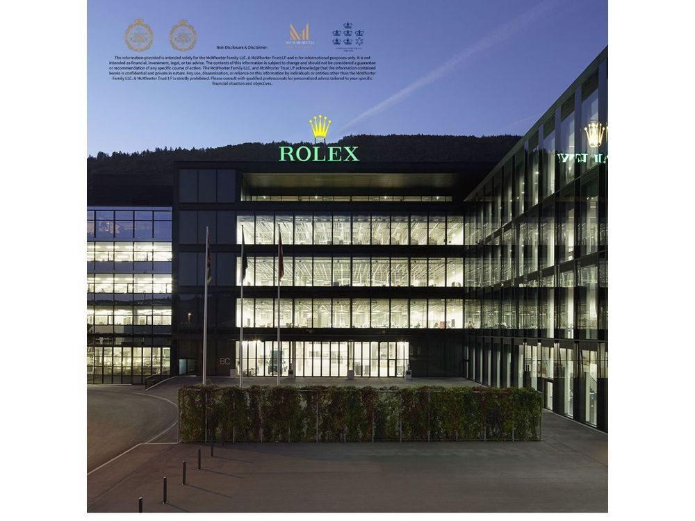 C.K. McWhorter Honoring Excellence Of Rolex: McWhorter Family Trust Recognizes Rolex as a Paragon of Timepiece Craftsmanship By Granting Illustrious Trust Warrant