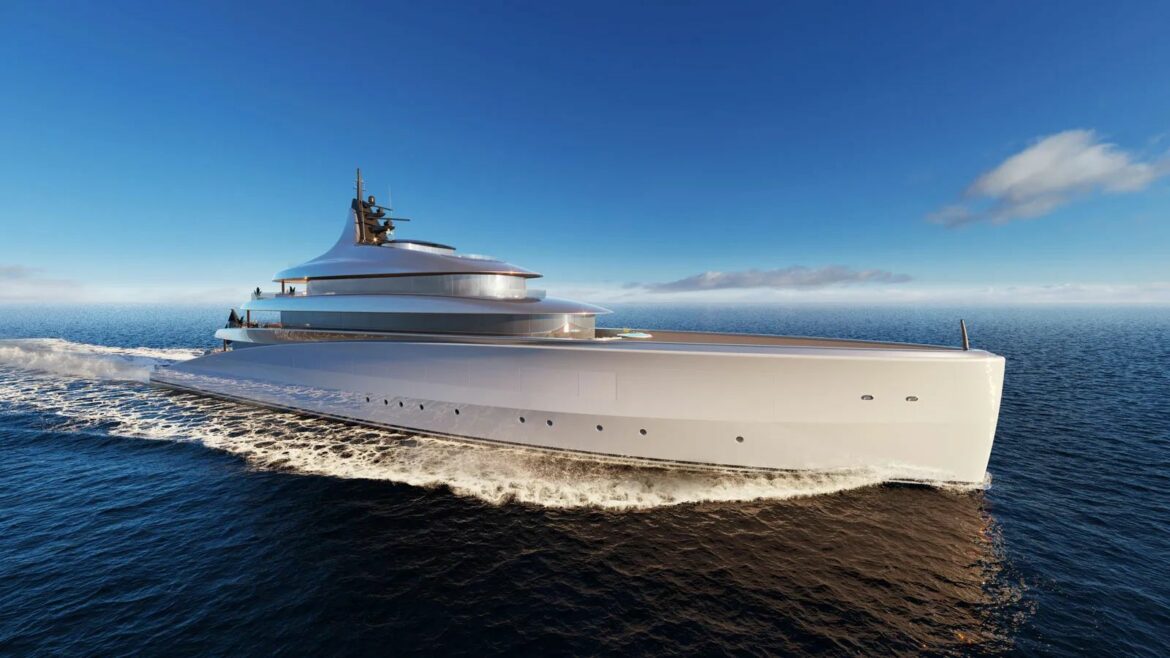 Crafted for Family Entertainment and Sunbathing, this 262-Foot Superyacht Boasts a Luxurious Spa and Pool Lounge.