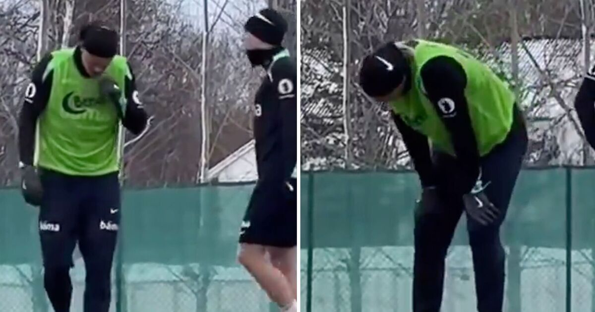Erling Haaland injury scare as Man City ace winces in agony during Norway training session