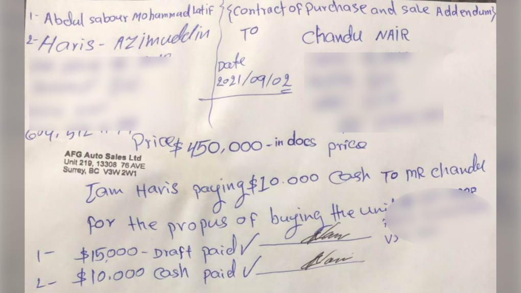Handwritten 'contract of purchase and sale' rejected by B.C. Supreme Court